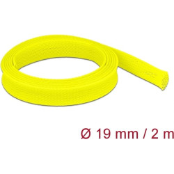 Delock Braided Sleeve stretchable 2 m x 19 mm yellow
