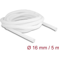 Delock Braided Sleeve self-closing 5 m x 16 mm white