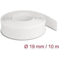 Delock Braided Sleeving with Hook-and-Loop Fastener 10 m x 19 mm white