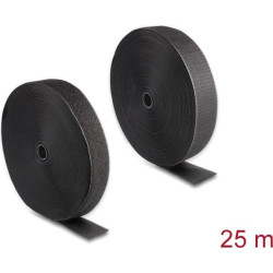 Delock Heavy-duty Hook-and-Loop tape L 25 m x W 50 mm black