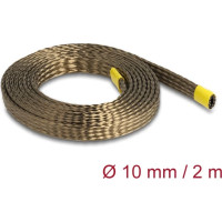 Delock Braided Sleeve made of basalt fibers 2 m x 10 mm brown