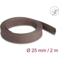 Delock Braided Sleeve rodent resistant stretchable 2 m x 25 mm brown