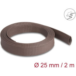 Braided Sleeve rodent resistant stretchable 2 m x 25 mm brown, Delock