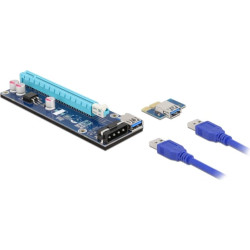 Delock Riser Card PCI Express x1 to x16 with 60 cm USB cable