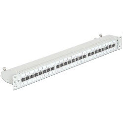 Delock 19″ Patch Panel 24 Port Cat.6A grey