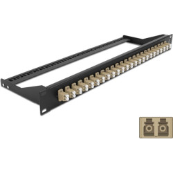 Delock 19″ Fibre Patch Panel 24 port LC Duplex beige