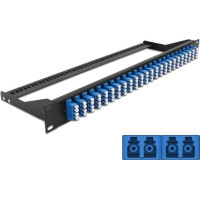 Delock 19&Prime; Fibre Patch Panel 24 port LC Quad blue