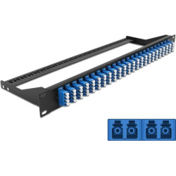 Delock 19″ Fibre Patch Panel 24 port LC Quad blue