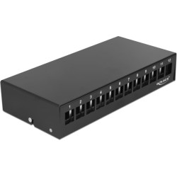 Delock Keystone Patch Panel 12 Port black