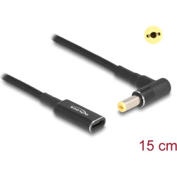 Delock Adapter cable for Laptop Charging Cable USB Type-C™ female to Acer 5.5 x 1.7 mm male 90° angled 15 cm