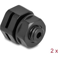 Delock Ventilation Plug M6 black 2 pcs
