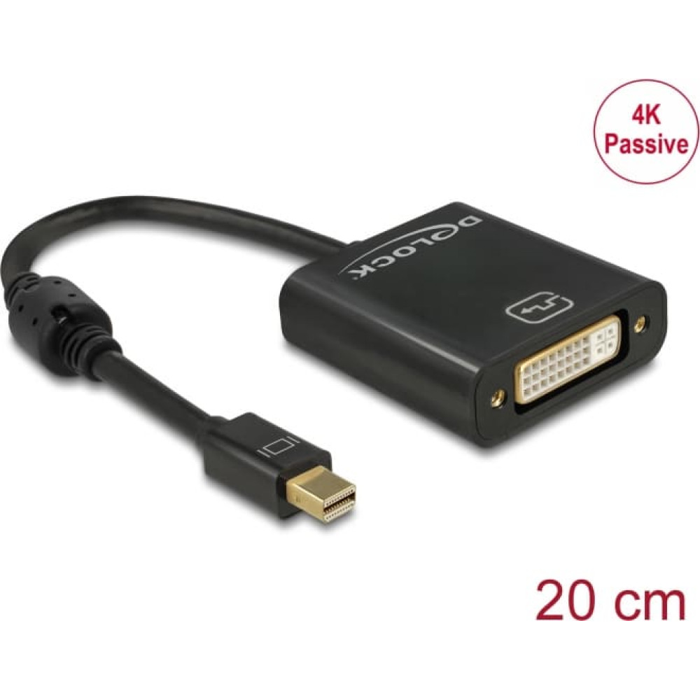 Delock Adapter mini DisplayPort 1.2 male > DVI female 4K Passive black