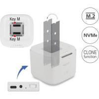 Delock M.2 Docking Station for 2 x M.2 NVMe PCIe SSD with Clone function