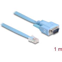 Delock Adapter RS-232 DB9 male to 1 x Serial RS-232 RJ45 male 1 m