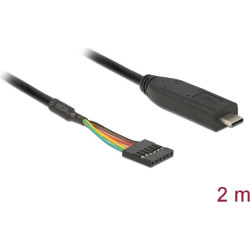 Delock Converter USB Type-C™ 2.0 male to TTL 5 V 6 pin pin header female 2.0 m