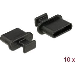 Delock Dust Cover for USB Type-C™ female with grip 10 pieces black