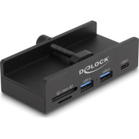 Delock External USB 5 Gbps Hub with 2 x USB Type-A, 1 x USB Type-C™ and SD + Micro SD Slot with Locking Screw