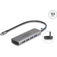 Delock USB 10 Gbps 4 Port USB Type-A Hub with USB Type-C™ connector and additional power port