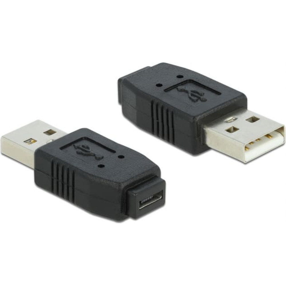 Delock Adapter USB micro-A+B female to USB 2.0 Type-A male