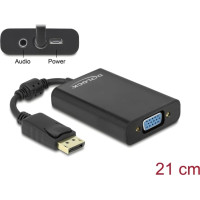 Delock Adapter DisplayPort 1.1 male > VGA female + Audio + Power black