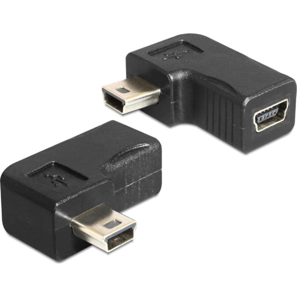Delock Adapter USB-B mini 5 pin male / female 90°angled