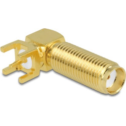 Delock SMA Jack 90° PCB Thread length 16 mm