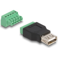 Delock USB 2.0 Type-A female to Terminal Block Adapter 2-part
