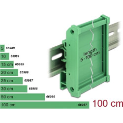 Delock Board Holder (72 mm) for DIN Rail 100 cm long