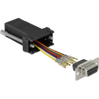 Delock D-Sub 9 pin female to RJ45 female Assembly Kit black