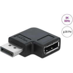 Delock DisplayPort 1.4 Adapter male to female 90° left angled 8K 60 Hz