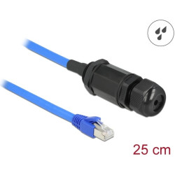 Delock Cable RJ45 plug to RJ45 jack Cat.6 waterproof with cable gland