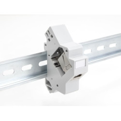 Delock Keystone Holder for DIN rail with grounding grey