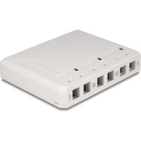 Delock Keystone Surface Mounted Box 6 Port for fiber optic and network white