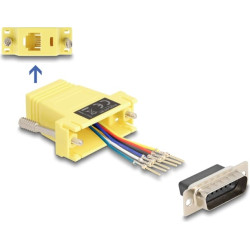 Delock D-Sub 15 pin male to RJ12 female Assembly Kit yellow