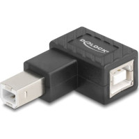 Delock USB 2.0 Adapter USB Type-B male to USB Type-B female 90&deg; right angled