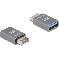 Delock Adapter USB 10 Gbps Type-E Key A male to USB Type-A female metal
