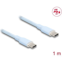 Delock USB 2.0 Cable USB Type-C™ male to male PD 3.0 60 W 1 m blue Silicone