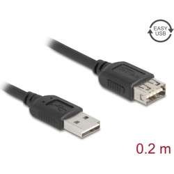 Delock USB 2.0 extension cable EASY USB Type-A male to EASY USB Type-A female 0.2 m