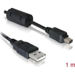 Delock Cable Camera USB-A male to Olympus 12 pin male 1 m