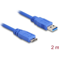 Delock USB 5 Gbps Cable Type-A male to Type Micro-B male 2 m blue