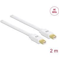 Delock Cable Mini DisplayPort 1.2 male > Mini DisplayPort male 4K 60 Hz 2 m