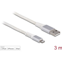 Kabelis USB priekš iPhone™, balts, 3.0m, Delock