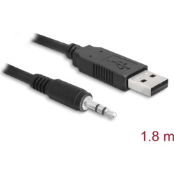 Delock Converter USB 2.0 male  Serial-TTL 3.5 mm stereo jack 1.8 m (3.3 V)