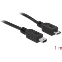 Delock Cable USB 2.0 micro-B male > USB mini male 1 m