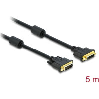 Delock Extension cable DVI 24+1 male > DVI 24+1 female 5 m black