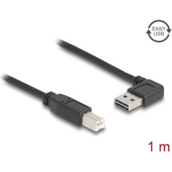 Delock Cable EASY-USB 2.0 Type-A male angled left / right > USB 2.0 Type-B male 1 m