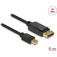 Delock Cable Mini DisplayPort 1.2 male > DisplayPort male 4K 60 Hz 5.0 m
