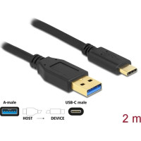 Delock SuperSpeed USB (USB 3.2 Gen 2) Cable Type-A to USB Type-C&trade; 2 m