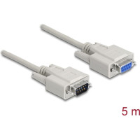 Delock Serial Cable D-Sub 9 male to female 5 m