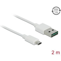 Delock Cable EASY-USB 2.0 Type-A male > EASY-USB 2.0 Type Micro-B male 2 m white